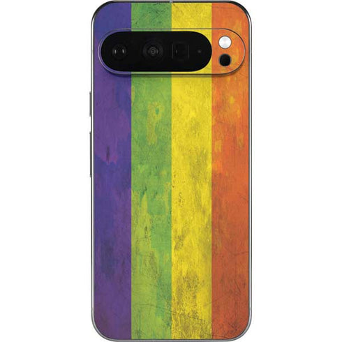 Distressed Rainbow Flag Pixel 9 Pro XL Skin